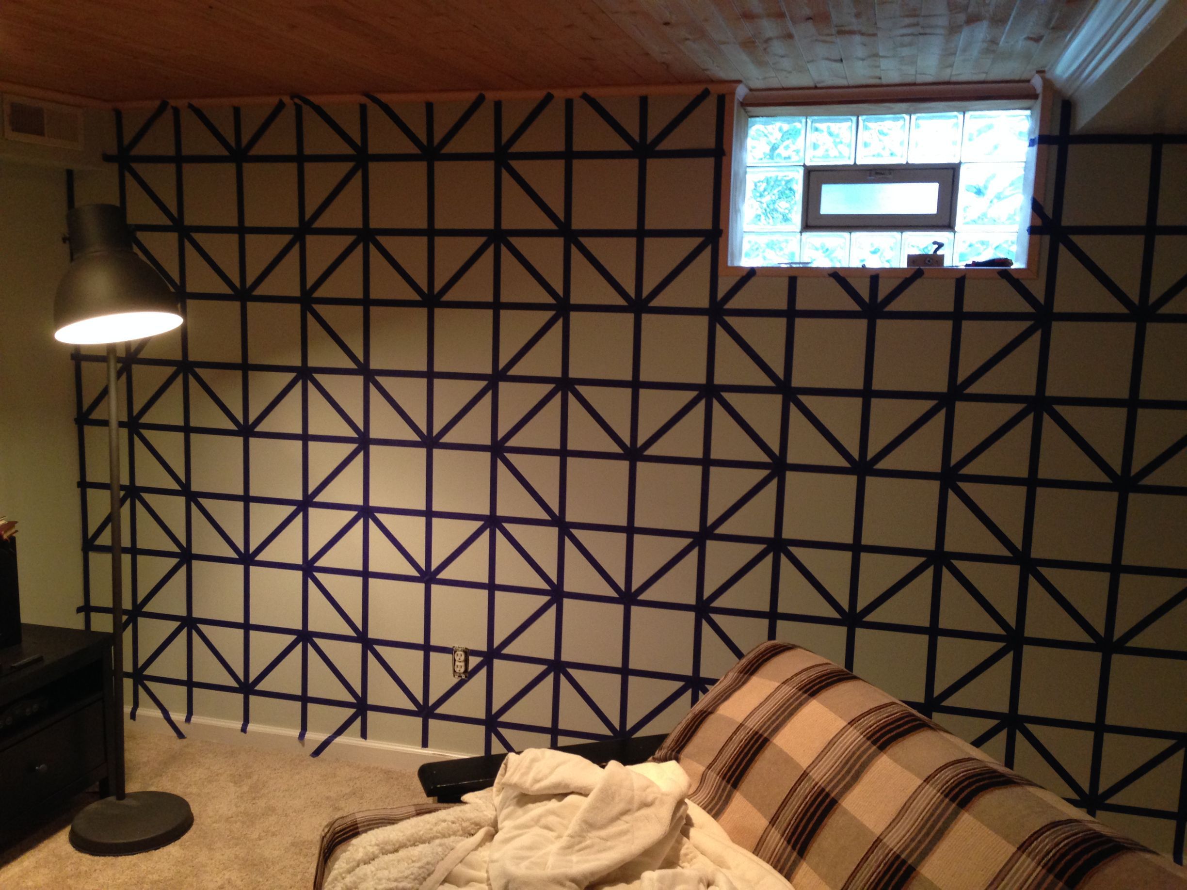 Masking Tape Wall Paint Design Ideas with Tape