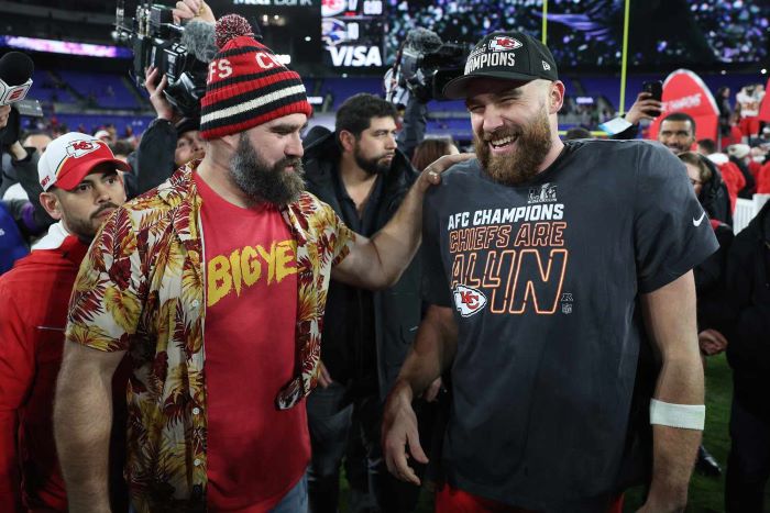 The Roar of Victory: Comparing Jason Kelce address and Travis Kelce, Epic Celebrations