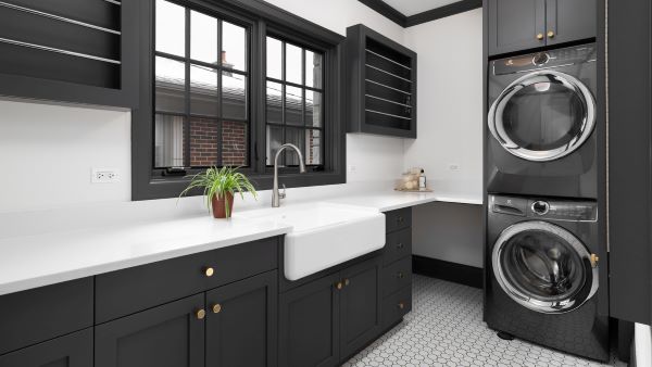 Creating Warmth in a Monochrome Space: Cozy Ideas for Your Gray and Black Laundry Room