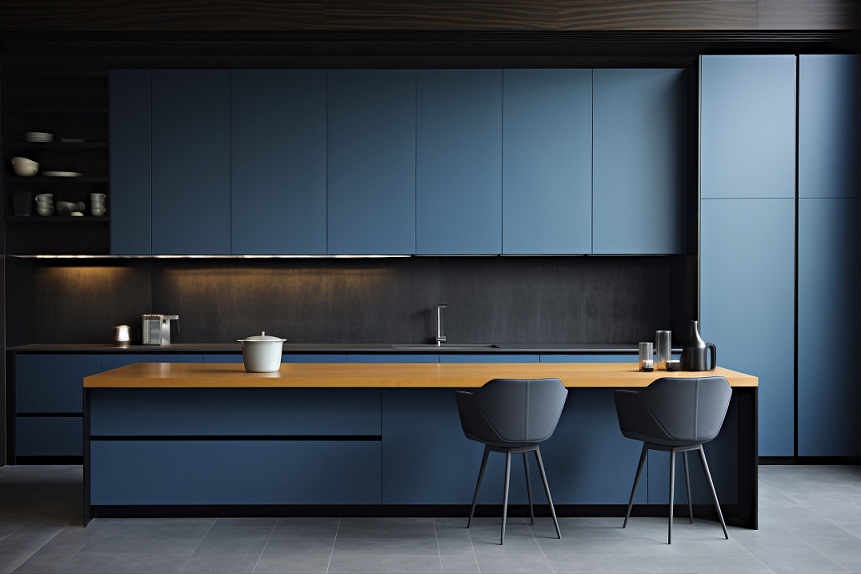 Transform Your Space: The Allure of Dark Blue Kitchen Walls