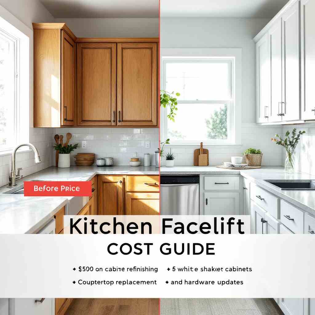 average cost of kitchen facelift