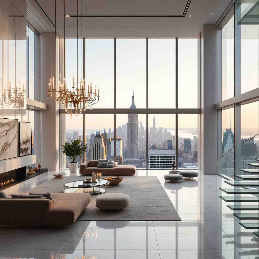 In New York, how big are penthouses?