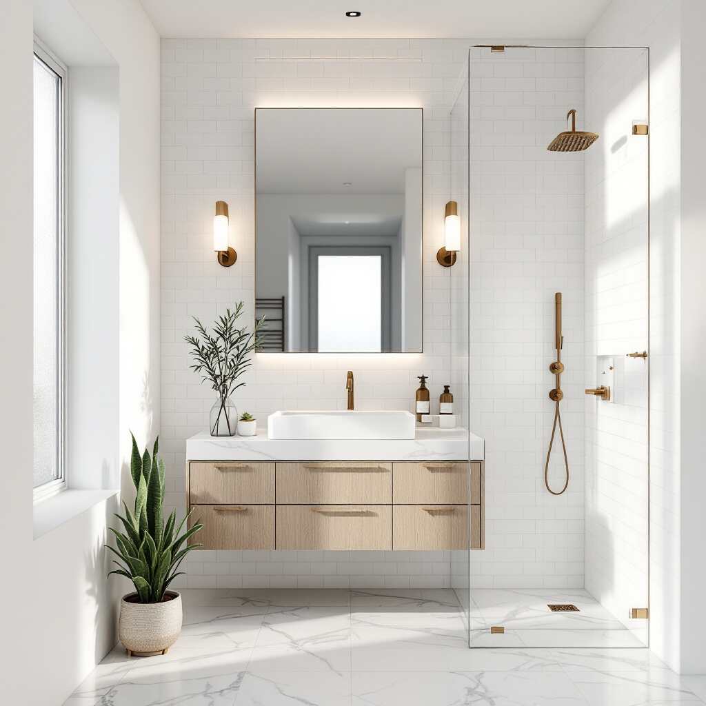 Is there a way to make my small bathroom look nice?