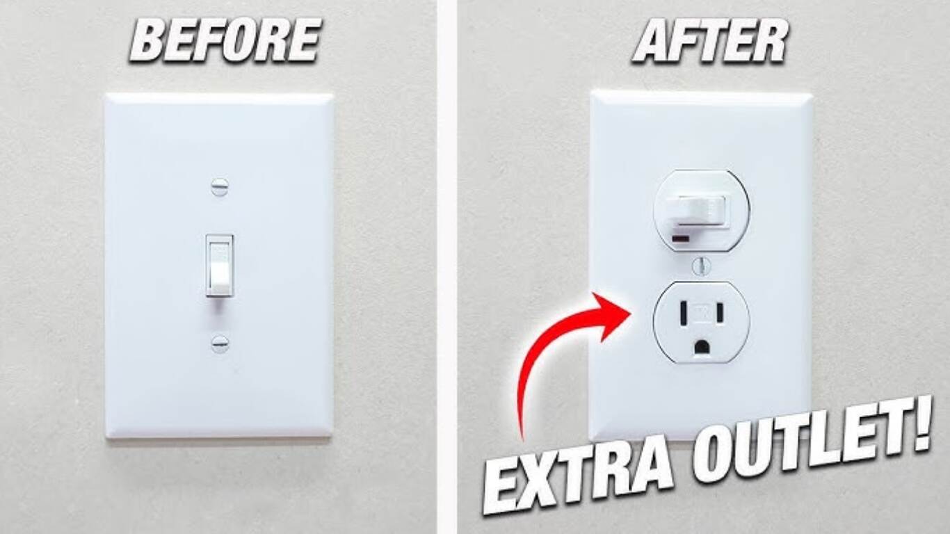 can you replace a light switch with an outlet