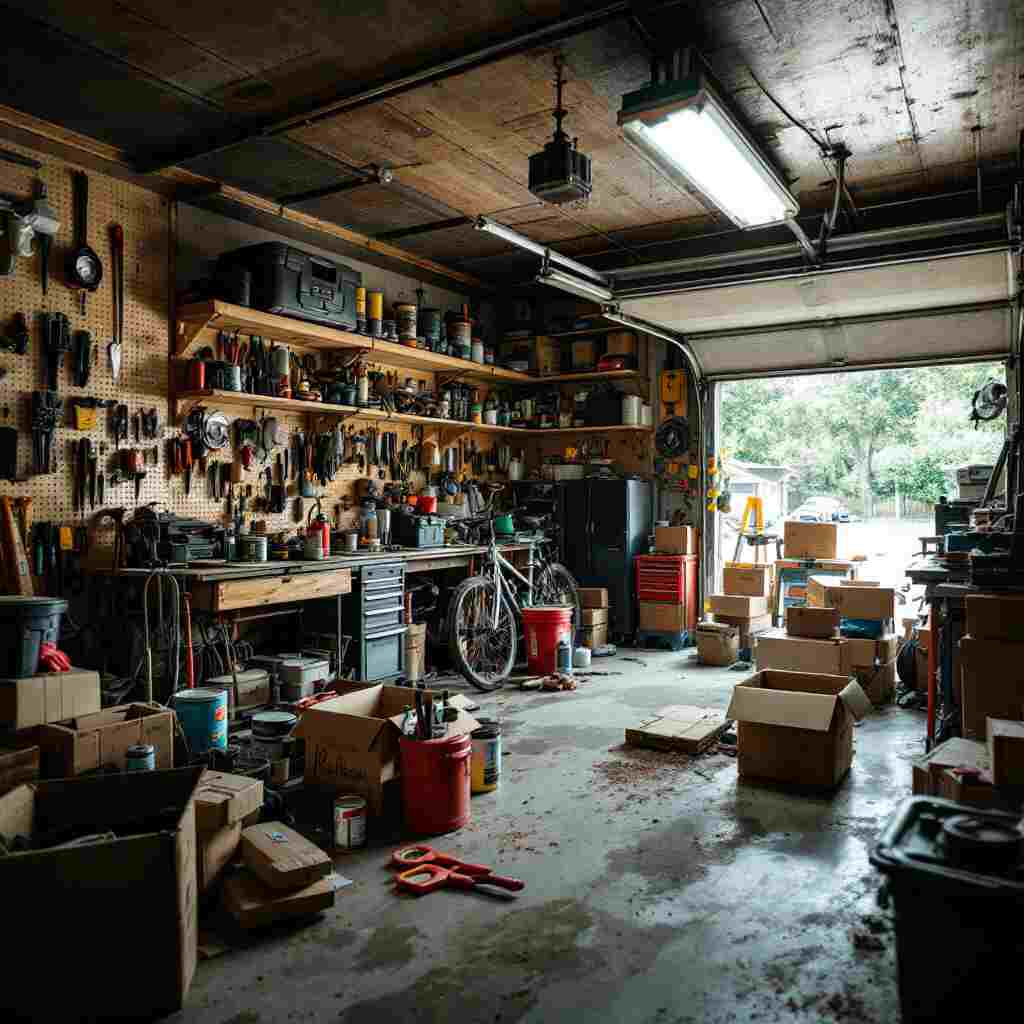 What is the normal state of a messy garage?