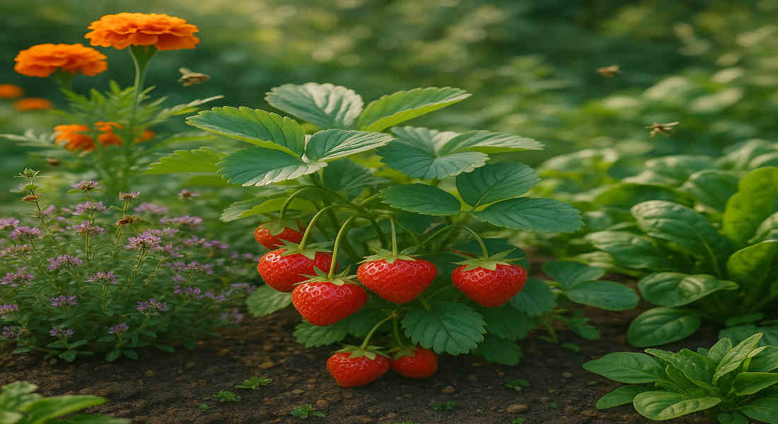 companion plants for strawberries