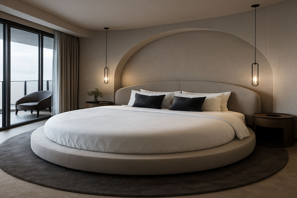 What makes round beds a trending choice in modern bedroom design