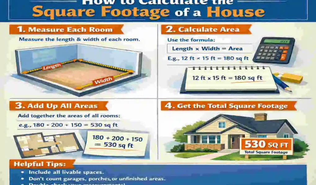 how to calculate sqft of a house
