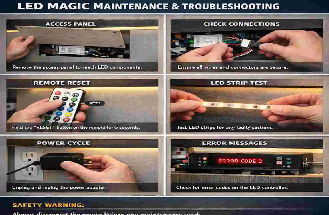 Bedroom Headboard False Wall with LED Magic