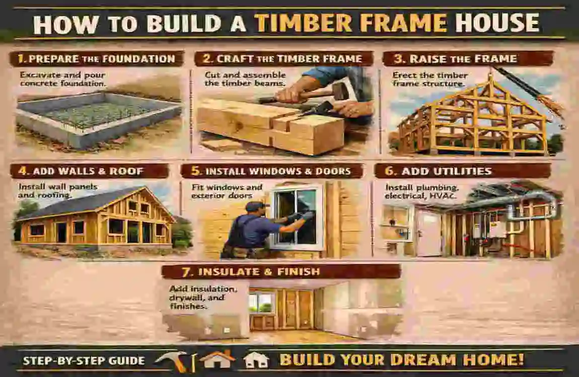 how to build timber frame house