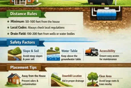 How Far Can a Septic Tank Be From the House? Distance Rules, Safety Factors, and Placement Tips