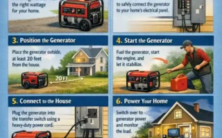 how to use a generator to power a house