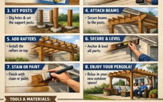 how to build a pergola attached to the house