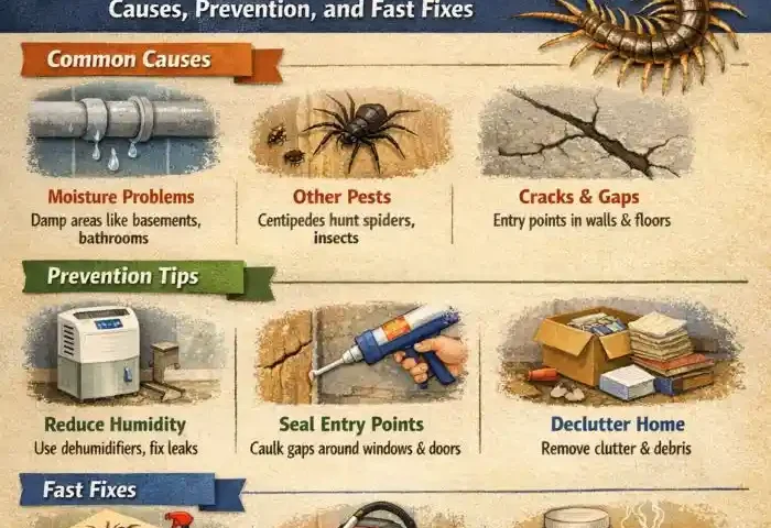 why do i suddenly have centipedes in my house