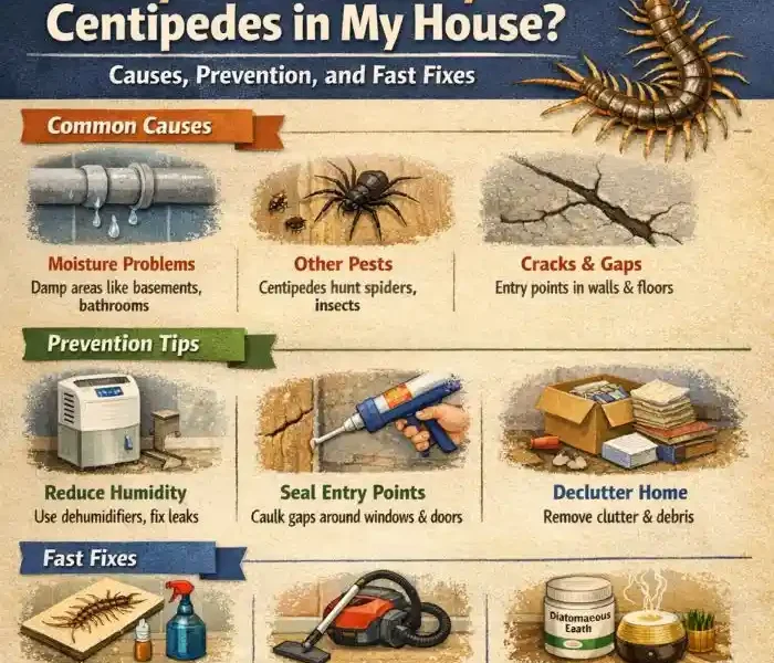 why do i suddenly have centipedes in my house