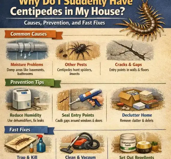 why do i suddenly have centipedes in my house