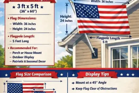 standard flag size for house