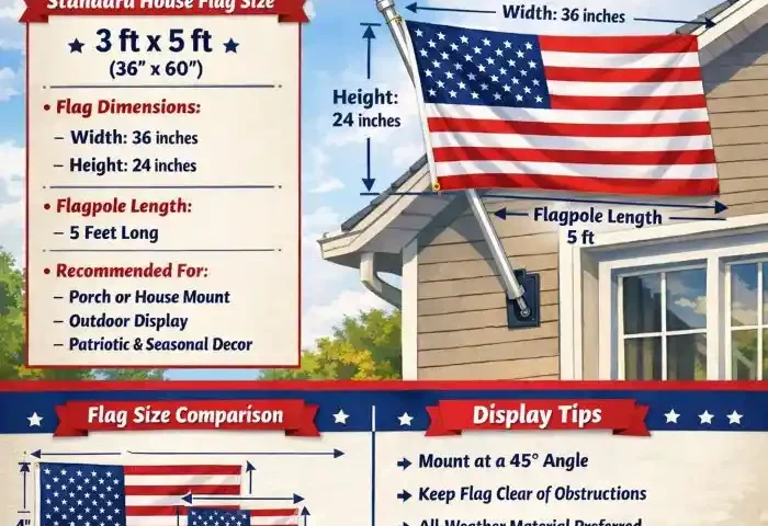 standard flag size for house