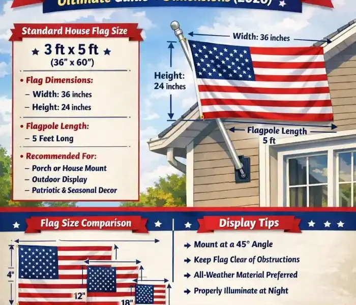 standard flag size for house