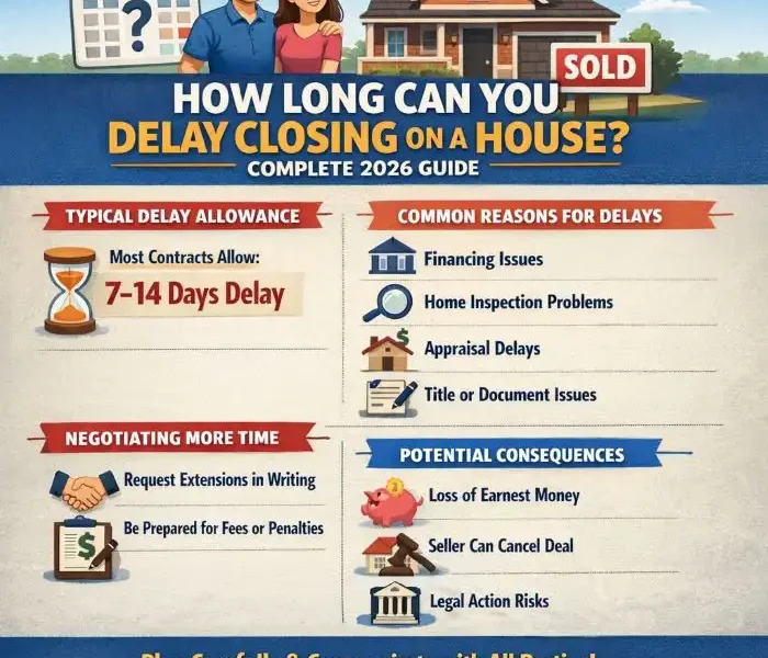 how long can you delay closing on a house