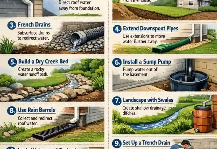 how to divert water away from house