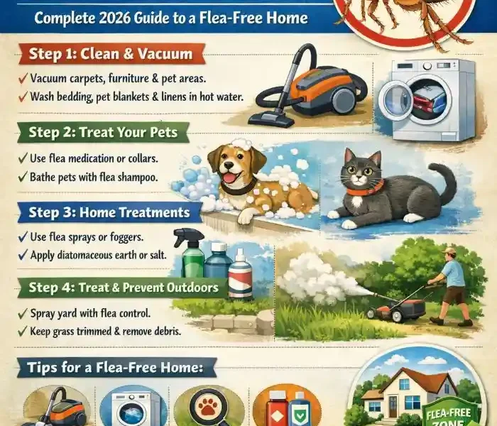 how to get rid of fleas in house