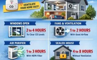 how long for carbon monoxide to leave house