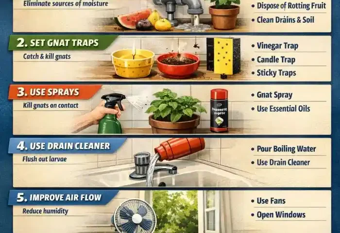 how to get rid of gnats in house