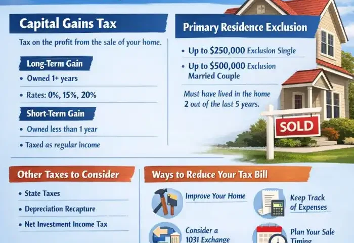 taxes on selling a house
