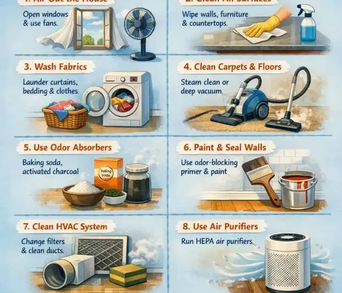 how to get rid of smoke smell in a house