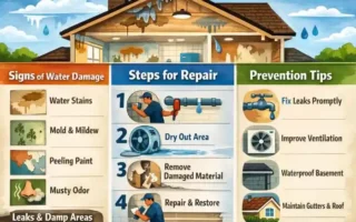 water damage in house