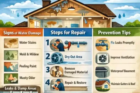 water damage in house