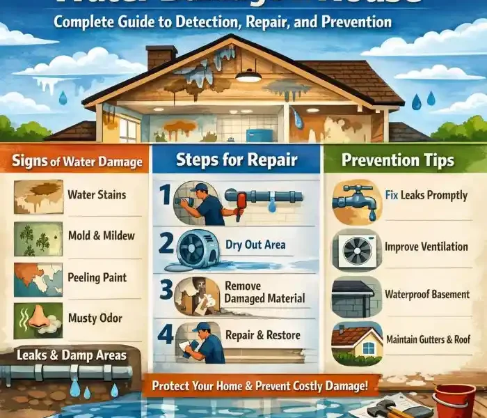 water damage in house