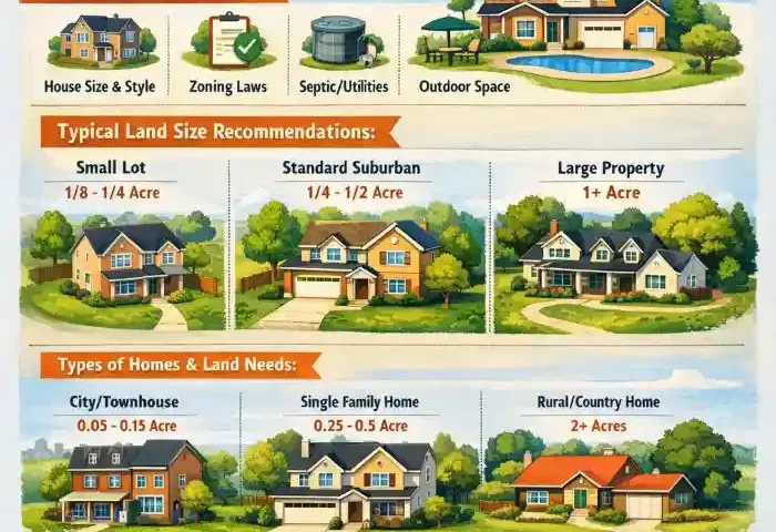 how much land do you need to build a house
