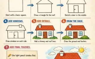 how to draw a house