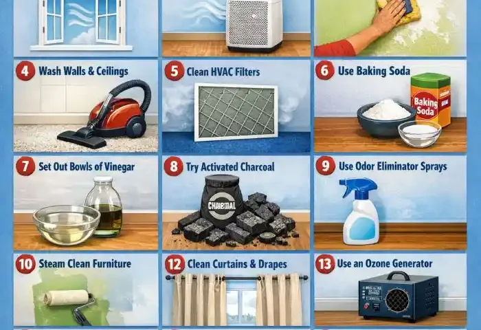 how to get rid of smoke smell in house