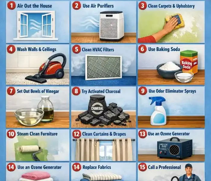 how to get rid of smoke smell in house