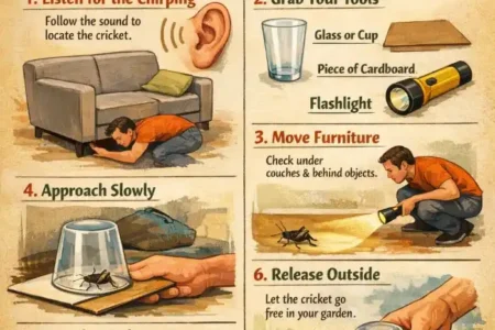 how to catch a cricket in your house
