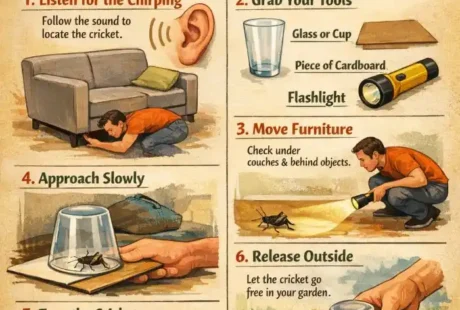 how to catch a cricket in your house