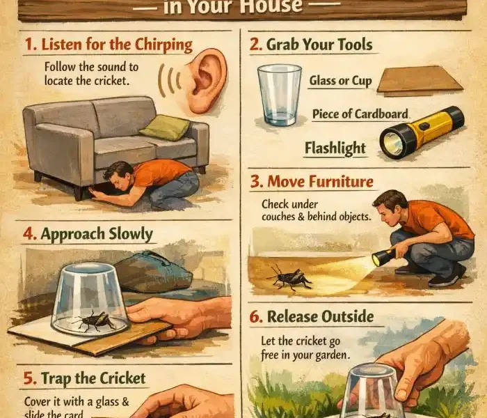 how to catch a cricket in your house