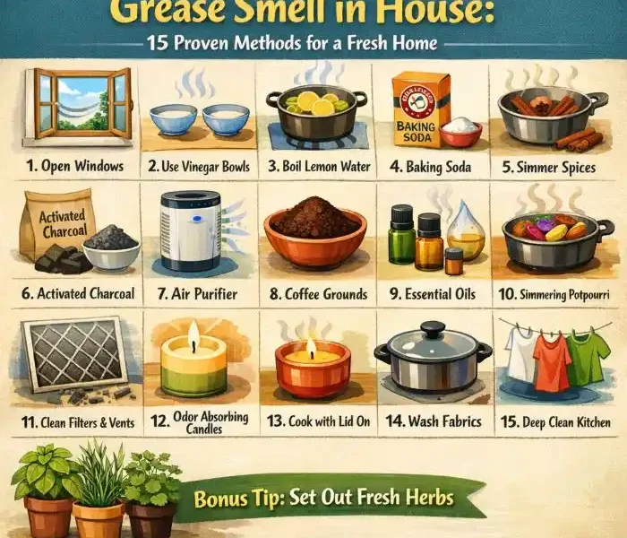 how to get rid of grease smell in house
